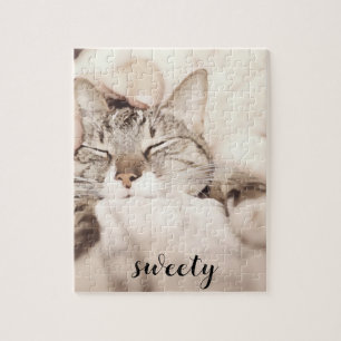 I love my sweet little cat photo jigsaw puzzle