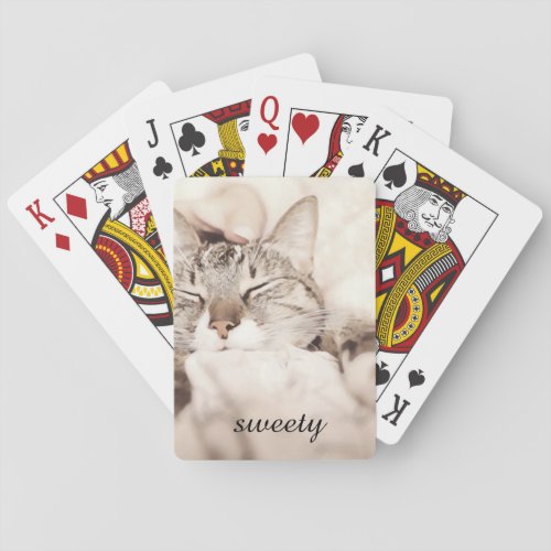 I love my sweet little cat photo poker cards