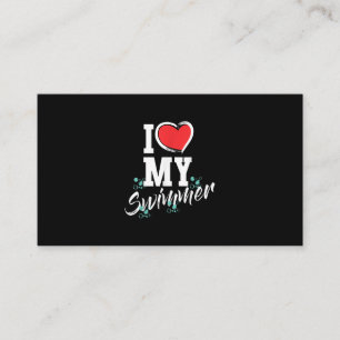 I Love My Swimmer Swim Team Mor Mama Gift Enclosure Card
