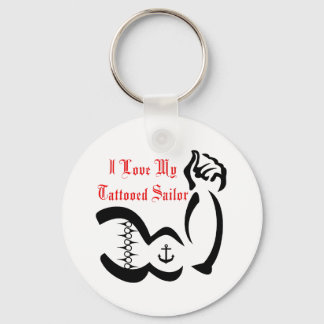 I Love My Tattoed Sailor Keychain