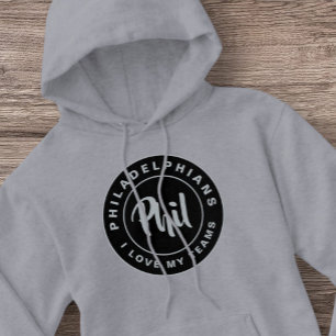 I Love My Teams City Philly Brotherly Vintage Hoodie