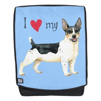 I Love My Teddy Roosevelt Terrier Backpack by DogsInk at Zazzle