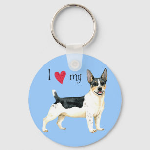 I Love my Teddy Roosevelt Terrier Keychain
