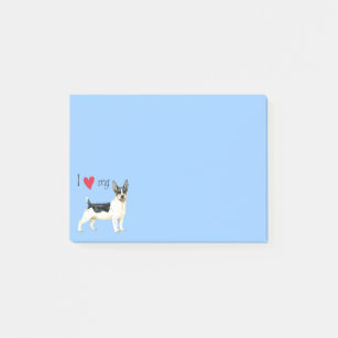 I Love my Teddy Roosevelt Terrier Post-it Notes