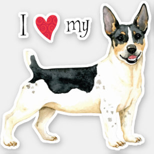 I Love my Teddy Roosevelt Terrier  Vinyl Sticker