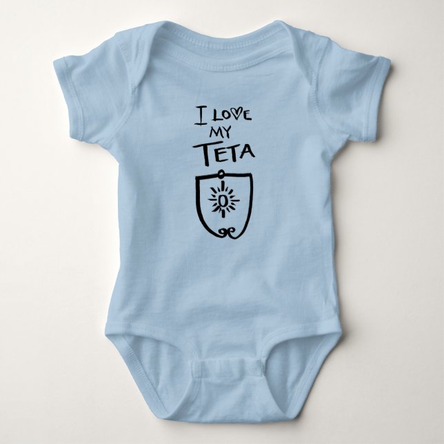 I love my Teta - sun shield Baby Bodysuit (Front)