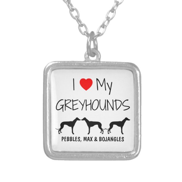 silver greyhound necklace