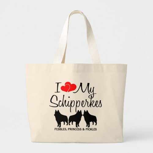 I Love My Three Schipperkes Bag