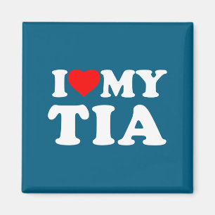 I Love My Tia Heart Family Grandma Long Sleeve Magnet