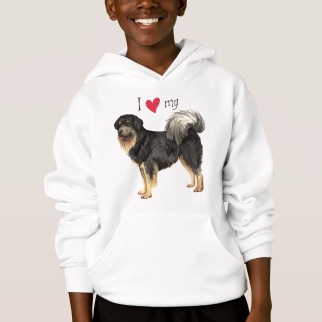 I Love my Tibetan Mastiff Hoodie (Front)