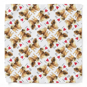 I Love my Tibetan Spaniel Bandana