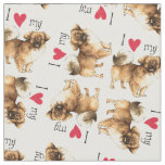 I Love my Tibetan Spaniel Fabric