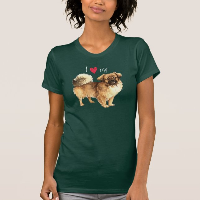 I Love my Tibetan Spaniel T-Shirt (Front)