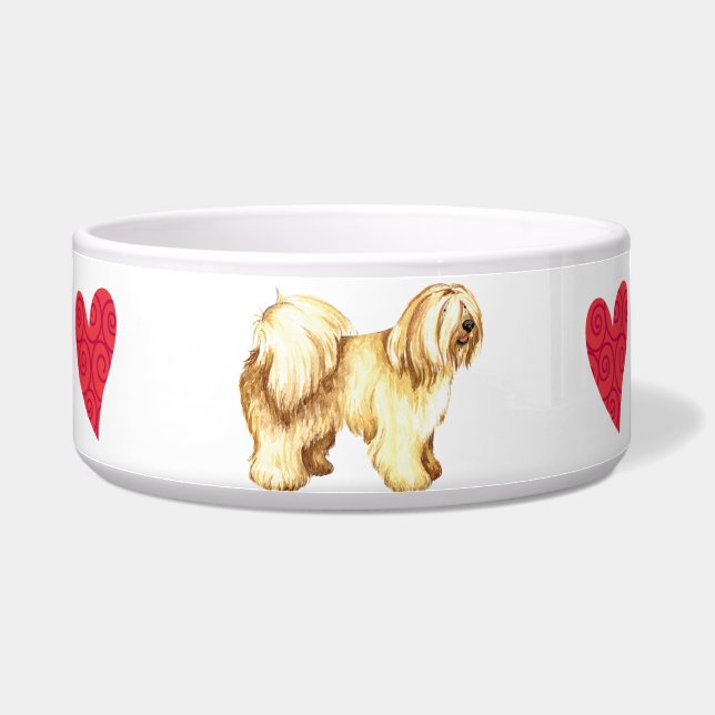 I Love my Tibetan Terrier Bowl (Right)