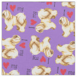 I Love my Tibetan Terrier Fabric