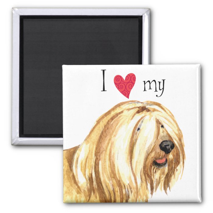 I Love my Tibetan Terrier Fridge Magnet