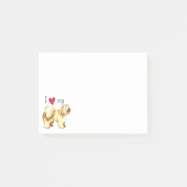 I Love my Tibetan Terrier Post-it Notes (Front)