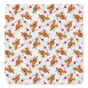 I Love my Toller Bandana