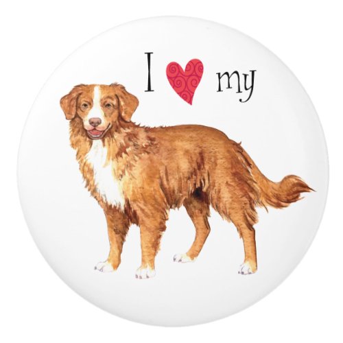 I Love my Toller Ceramic Knob