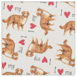 I Love my Toller Fabric