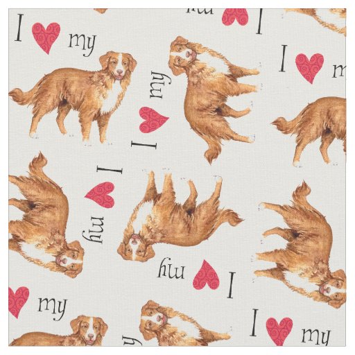 I Love my Toller Fabric
