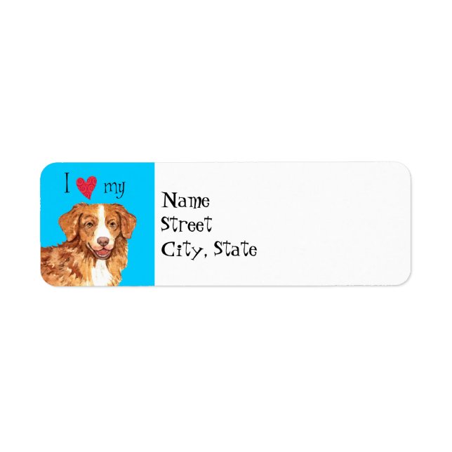 I Love my Toller Label (Front)