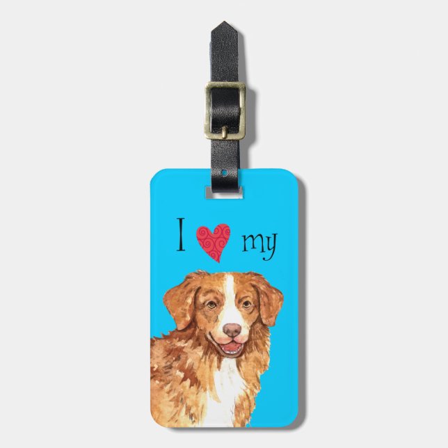 I Love my Toller Luggage Tag (Front Vertical)