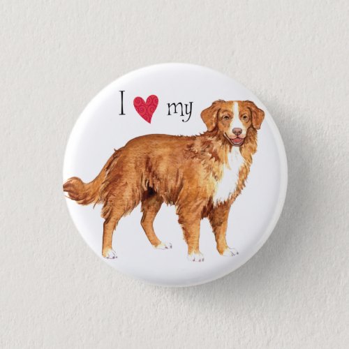 I Love my Toller Pinback Button