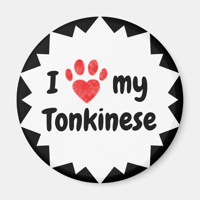 I Love My Tonkinese Cat Magnet (Front)