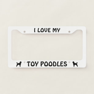 MY HEART BELONGS TO A TOY POODLE Dogs Steel License Plate Frame 