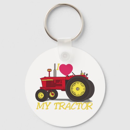 I Love My Tractor Keychain