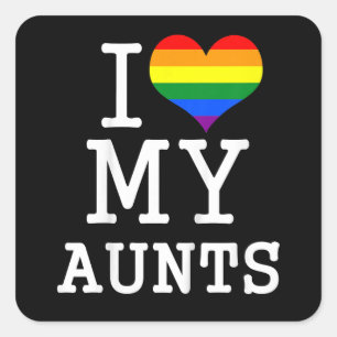 I Love My Transgender Boyfriend T shirt Gay Pride Square Sticker