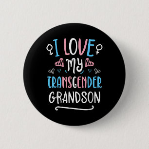 I Love My Transgender Grandson Lgbt Trans Pride Fl Button