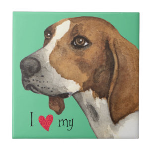 I Love my Treeing Walker Ceramic Tile