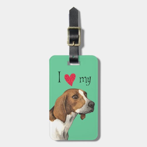 I Love my Treeing Walker Luggage Tag