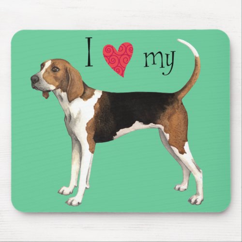 I Love my Treeing Walker Mouse Pad