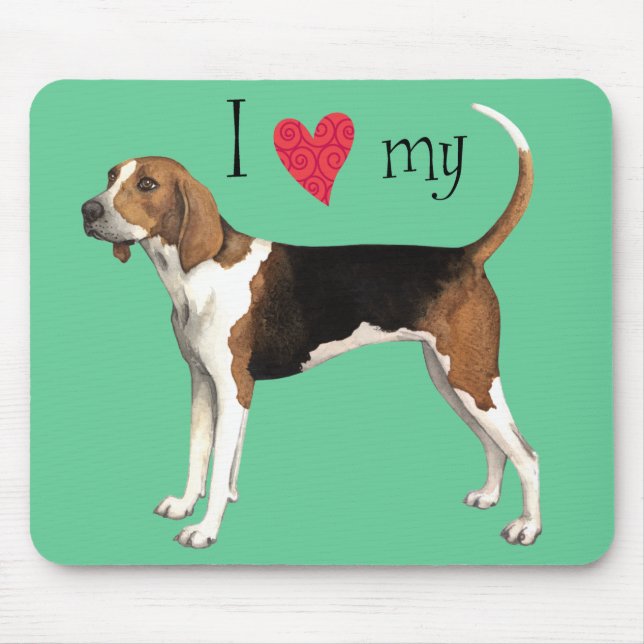 I Love my Treeing Walker Mouse Pad (Front)