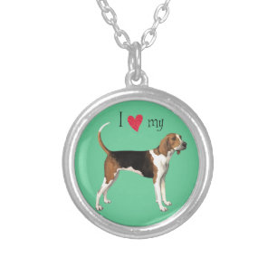 I Love my Treeing Walker Silver Plated Necklace