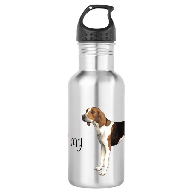I Love my Treeing Walker Stainless Steel Water Bottle (Front)