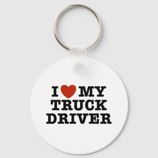 I Love My Truck Driver Keychain
