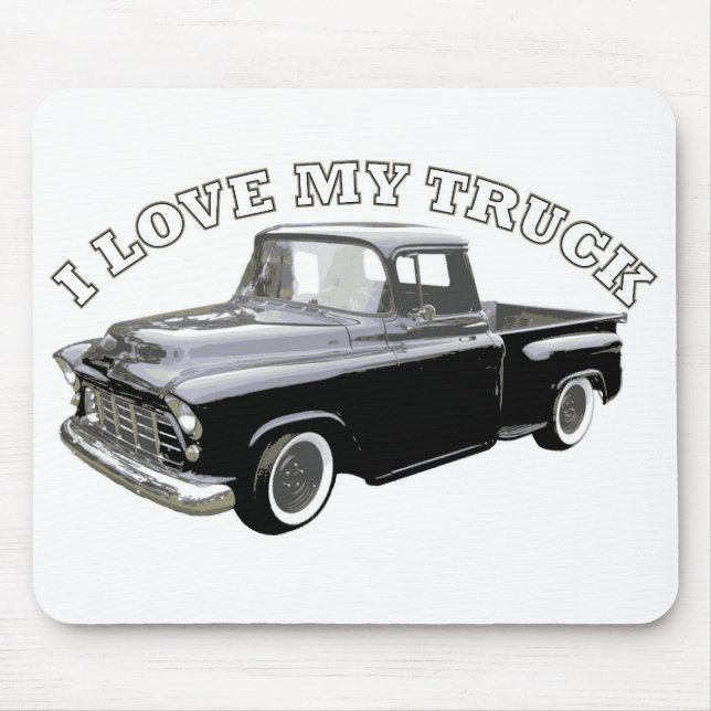 I Love My Truck Mouse Pad (Front)