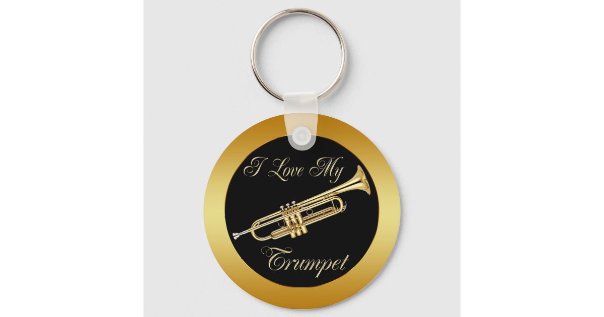 I LOVE MY TRUMPET KEYCHAIN | Zazzle