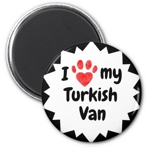 I Love My Turkish Van Cat Magnet