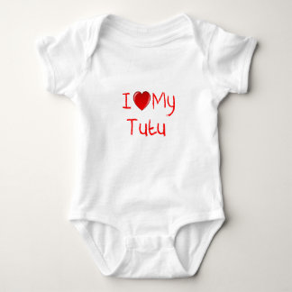 I Love My Tutu Infant Toddler T-Shirt Baby Bodysuit