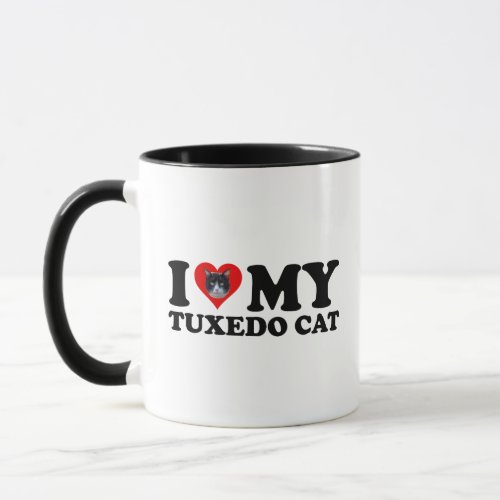 I Love My Tuxedo Cat Mug