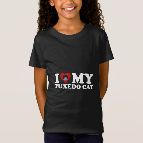 I Love My Tuxedo Cat  T_Shirt