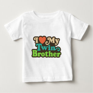 I Love My Twin Brother Baby T-Shirt