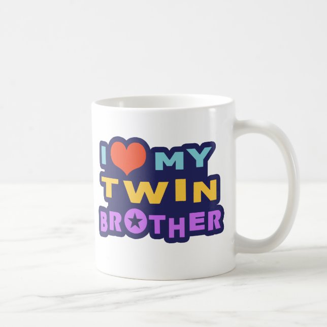 I Love My Twin Brother Coffee Mug (Right)