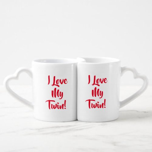 I Love My Twin Nesting Mug Set