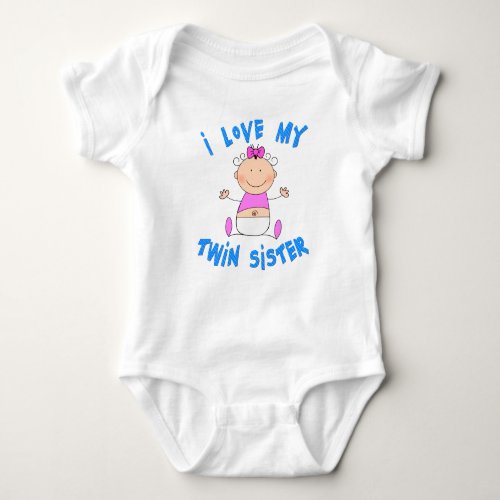 I Love My Twin Sister Baby Bodysuit